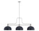 Melange Three Light Billiard in Brushed Nickel (224|725-3BN-D13MB)