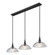 Lunelle Three Light Linear Chandelier in Matte Black (224|3051P12-3L-MB)