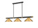 Vanguard Three Light Billiard in Matte Black + Rubbed Brass (224|3050-3MB-RB-RB15)