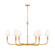 Tova Six Light Chandelier in Rubbed Brass (224|3049-45RB)