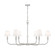 Tova Six Light Chandelier in Brushed Nickel (224|3049-45BN)