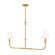 Tova Two Light Linear Chandelier in Rubbed Brass (224|3049-42L-RB)