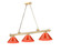 Cordon Three Light Billiard in Heritage Brass (224|2306-3HBR-PRD)