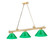 Cordon Three Light Billiard in Heritage Brass (224|2306-3HBR-PGR)