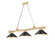 Cordon Three Light Billiard in Heritage Brass (224|2306-3HBR-MB15)
