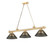 Cordon Three Light Billiard in Heritage Brass (224|2306-3HBR-ARS)