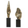 Fluid Geometry Sculptures, Set/2 in Antiqued Gold (52|18393)