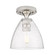 Downtown Urban One Light Semi-Flush Mount in Satin Nickel (405|434-1F-SN-GBD-754)