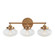 Harrow Three Light Bath Vanity in Aged Brass (137|V68113AGB)