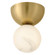 Selene One Light Semi-Flush Mount in Lacquered Brass (138|FR41901LCB)