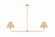 Shore Road Two Light Linear Pendant in Aged Brass (70|9832-AGB)