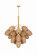Karpathos 21 Light Chandelier in Vintage Gold Leaf (68|598-52-VGL)