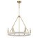 Wellfleet Six Light Chandelier in Brass, Cream (577|208327A)