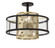 Soho by Robin Baron Four Light Convertible Semi Flush / Pendant in Coal And Soft Brass (29|N7814-726)