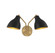 Two Light Wall Sconce in Matte Black with Natural Brass (446|M90075MBKNB)