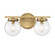 Two Light Bathroom Vanity in Natural Brass (446|M80046NB)