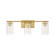 Mbath Three Light Bathroom Vanity Light in Natural Brass (446|M80038NB)