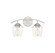 Mbath Two Light Bathroom Vanity in Brushed Nickel (446|M80031BN)