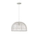 One Light Pendant in White Rattan with a White Socket (446|M70105WR)