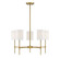 Mchan Five Light Chandelier in Natural Brass (446|M10067NB)