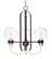 Bauhaus Three Light Chandelier in Bronze / Satin Brass (16|30515CLBZSBR)