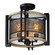 Boundry Three Light Flush Mount in Black / Barn Wood / Antique Brass (16|27560BKBWAB)