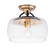 Goblet One Light Semi-Flush Mount in Bronze / Antique Brass (16|26129CLBZAB)