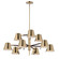 Carlo LED Chandelier in Dark Bronze, Leather, Heritage Brass (16|25179DBZHR)