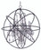 Orbit Nine Light Pendant in Anthracite / Polished Nickel (16|25145ARPN)