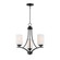 Deven Three Light Chandelier in Black (16|20033SWBK)