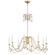 Plumette Eight Light Chandelier in Gold Leaf (16|12168GL/CRY)