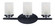 Corona Three Light Bath Vanity in Black (16|10213FTBK)