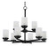 Corona Nine Light Chandelier in Black (16|10206FTBK)
