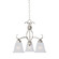 Basix Three Light Chandelier in Satin Nickel (16|10122FTSN)