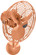 Michelle Parede 13'' Wall Fan in Brushed Copper (101|MP-BRCP-MTL)