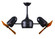Dagny - LK Ceiling Fan in Matte Black (101|DGLK-BK-WD)