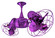 Duplo-Dinamico Ceiling Fan in Ametista (101|DD-LTPURPLE-MTL)