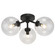 Novo Three Light Ceiling Mount in Black (423|X81703BKCL)