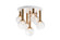 Stellar Seven Light Flush Mount in Aged Gold Brass (423|X75307AGCL)