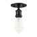 BULSTRODE'S WORKSHOP One Light Flush Mount in Black (423|X46100BK)
