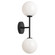Novo Two Light Wall Sconce in Black (423|W81702BKOP)