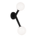 Rami Two Light Wall Sconce in Black (423|W81502BKOP)