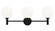 Cosmo Three Light Wall Sconce in Black (423|S06003BKOP)