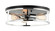 Clarke Three Light Flush Mount in Black + Chrome (423|M15503BKCH)