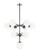 Maru Ten Light Chandelier in Chrome (423|C72310CHOP)