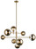 AVERLEY Eight Light Chandelier in Aged Gold Brass (423|C70708AGAG)