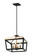 Mavonshire Four Light Chandelier in Black + Aged Gold Brass (423|C67004BKAG)