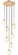 JEMYCA Seven Light Pendant in Aged Gold Brass (423|C61607AGCL)