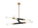 Tubo Six Light Chandelier in Aged Gold Brass (423|C61206MBAG)