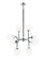 Particles Eight Light Chandelier in Black & Chrome (423|C58208CHOP)